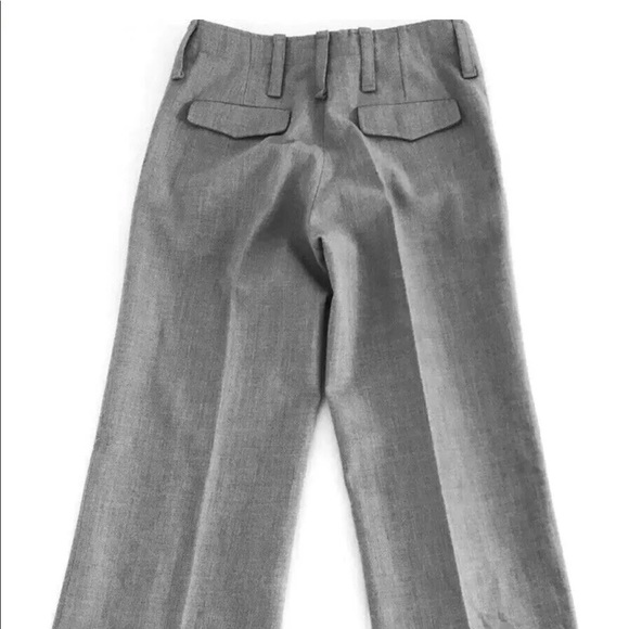 Burberry | High Rise Womens Size 52 Gray Wool Trousers Straight Leg - Picture 4 of 10